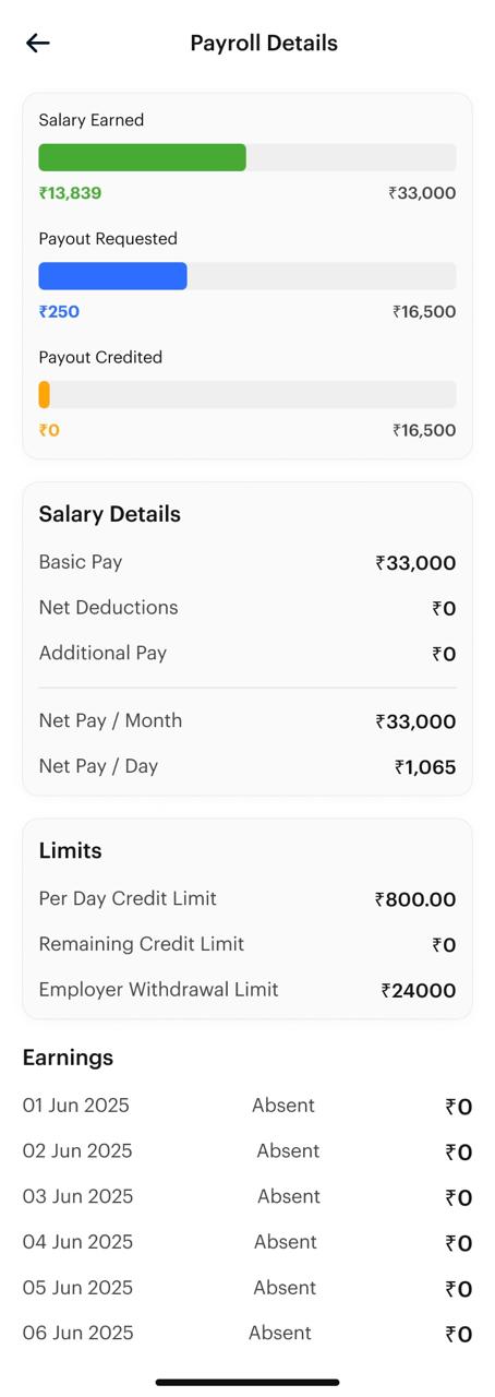 Payroll Details UI